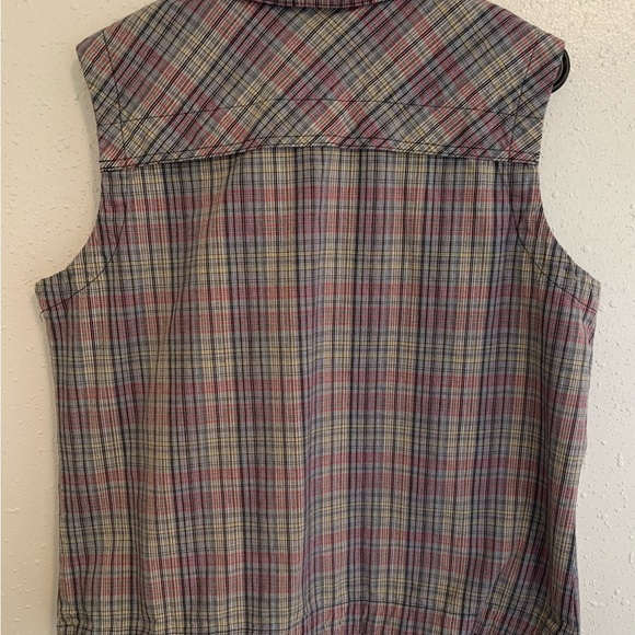 Christopher & Banks stretch plaid zip up vest size XL - Picture 7 of 8